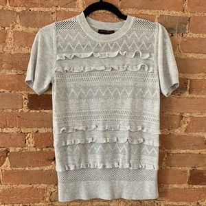 Banana Republic Short Sleeved Gray Sweater Sz XS